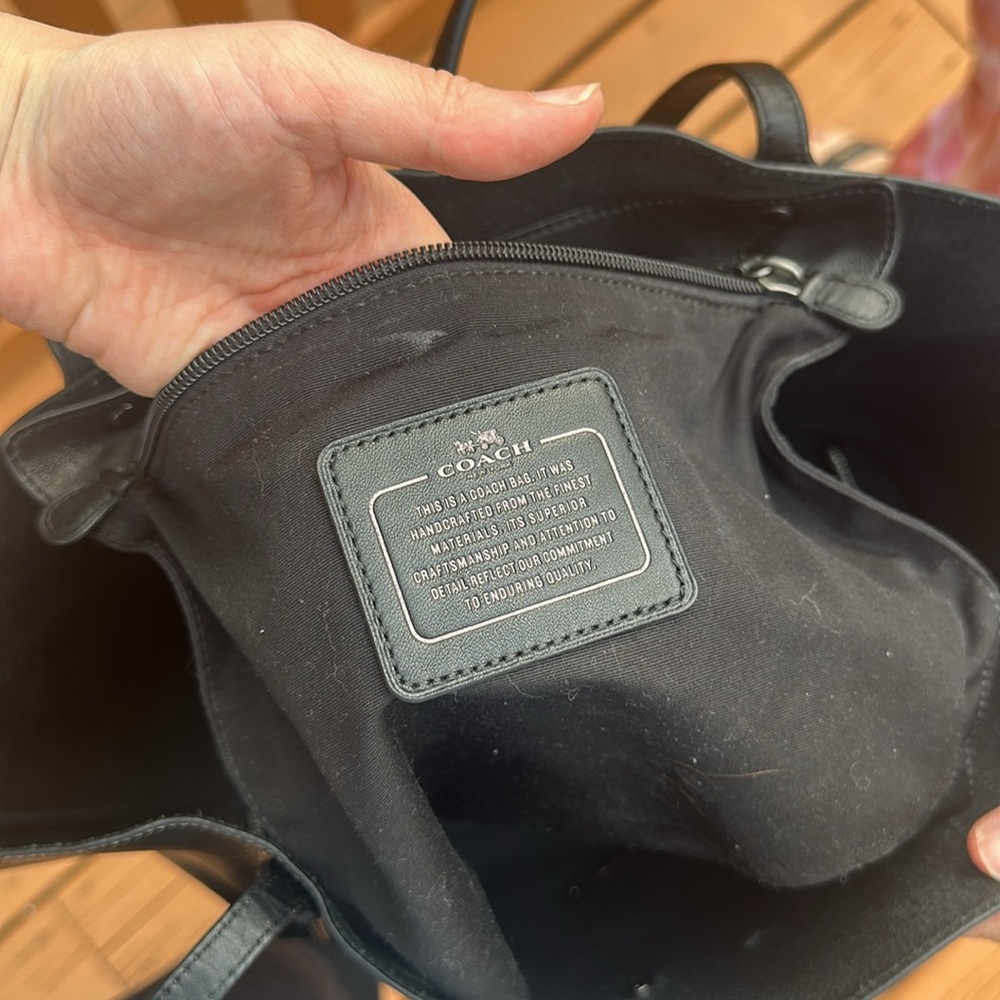Coach gun metal Leather market Tote Bag - Picture 8 of 16